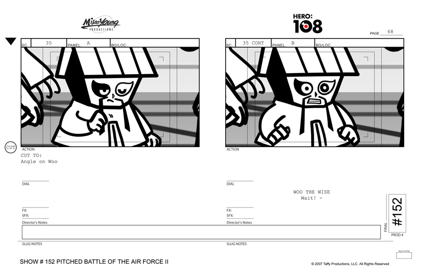 Portfolio - Storyboards - Mike Young - Hero 108 - Pitched Battle